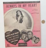 Always in My Heart vintage sheet music for the film movie song 1940s piano uke